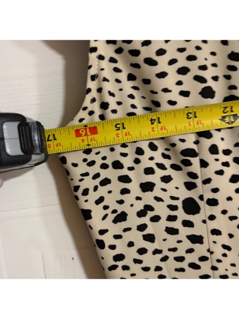 Like New BB Dakota Steve Madden High-Low Wrap Midi Dress Polka Dot Beige Black S - Picture 9 of 11